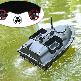 Barca esca V18B PRO con GPS 12.000 mAh Nero