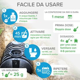 Attivatore bio-enzimatico per fosse Imhoff 500g